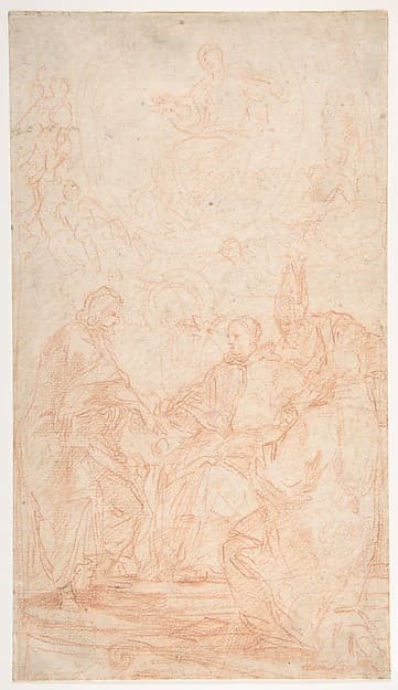 The Virgin Immaculate and Four Male Saints (Study for The Dispute over the Immaculate Conception)