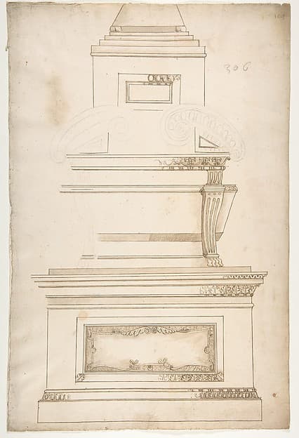 Design for a Sarcophagus on a Pedestal