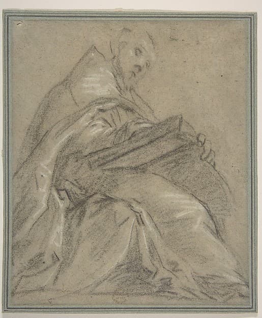 Seated Doctor of the Church Reading (Saint Ambrose or Saint Gregory)