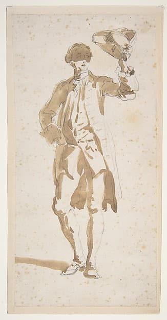 Man Shading His Face with a Tricorne