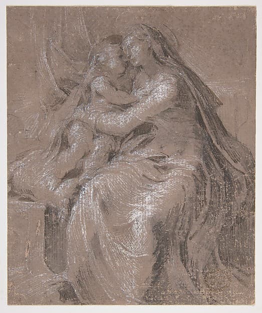 Madonna and Child (recto); Head and Bust of Saint John the Evangelist (verso)