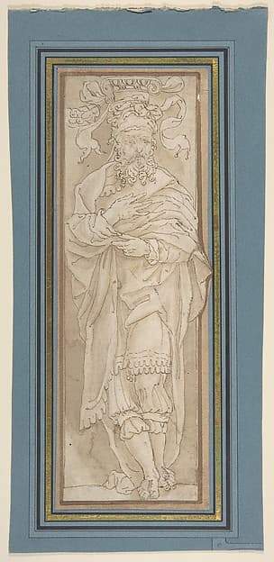 Caryatid, after Perino del Vaga drawing in Albertina