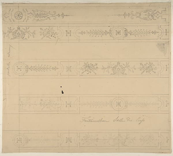Ceiling Design for the "Salle des Cerfs", Fontainebleau