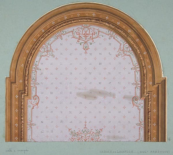 Design for ceiling decoration in a house on the Boulevard Haussmann