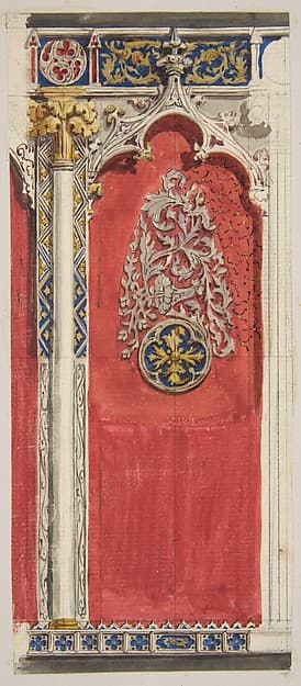 Design for the decoration of a gothic niche