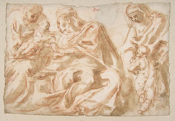 The Holy Family with Saint Elizabeth and the Infant Baptist
