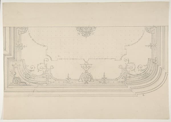 Design for the decoration of a wiling with strapwork and rinceaux