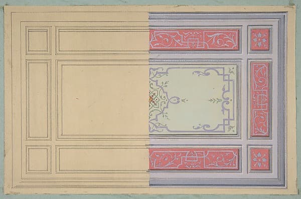 Design for the painted decoration of a ceiling in strapwork and rinceaux