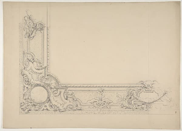 Partial design for a ceiling with an ornate border
