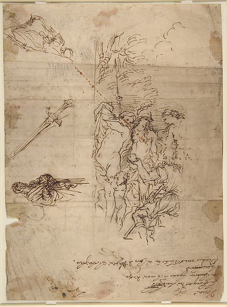 Study for a Judgment of Paris and Other Figure Studies