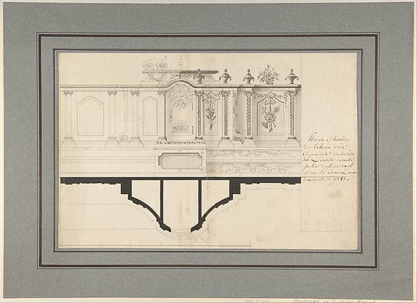 Plan and Elevation of the Capuchin Tabernacle of Luneville