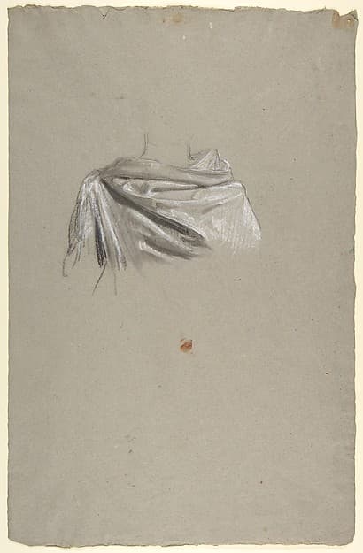 Drapery Study for Soldier (middle register; study for wall paintings in the Chapel of Saint Remi, Sainte-Clotilde, Paris, 1858)