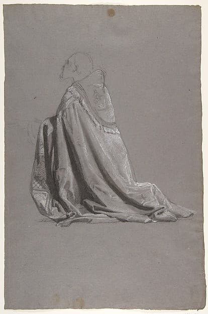 Bishop (lower register; study for wall paintings in the Chapel of Saint Remi, Sainte-Clotilde, Paris, 1858)