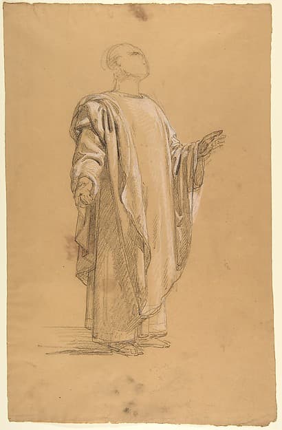 Saint Remi (lower register; study for wall paintings in the Chapel of Saint Remi, Sainte-Clotilde, Paris, 1858)