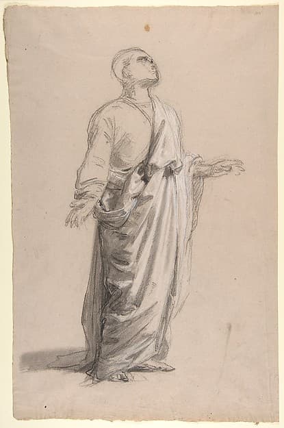 Saint Remi (lower register; study for wall paintings in the Chapel of Saint Remi, Sainte-Clotilde, Paris, 1858)