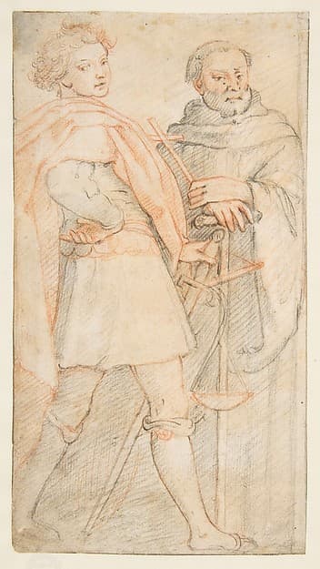 Saint Michael and Saint Giovanni Gualberto (after Andrea del Sarto's Vallombrosa Altarpiece)