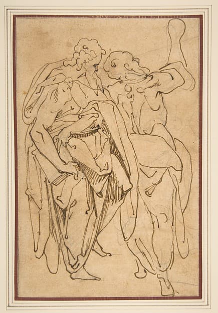 Two Standing Male Figures