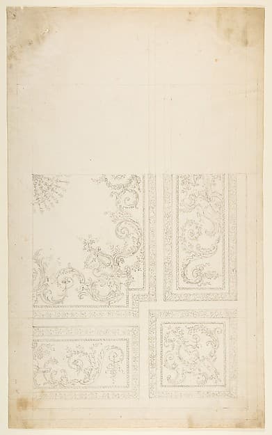 One Quarter of a Design for a Ceiling of a Room with Halved Variant Designs