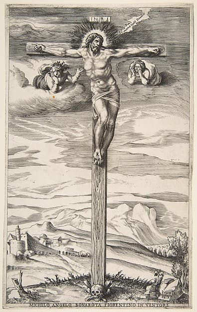 Crucifixion with Two Angels