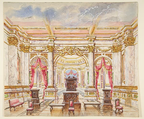 Interior with Marble and Gilt Decor