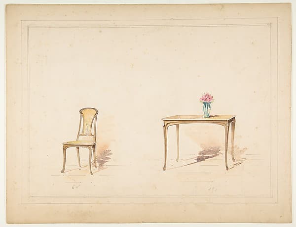 Designs for an Art Nouveau Table and Chair