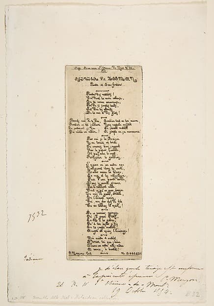 Dedicatory verses by Meryon to Reiner Nooms, called Zeeman