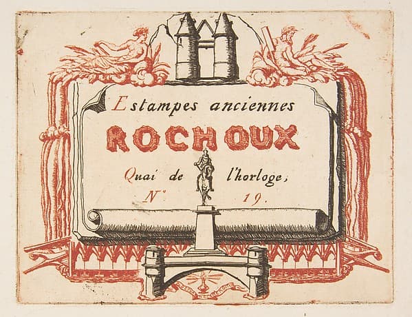 Address-card of the printseller, Rochoux