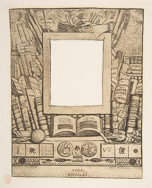 Design for a frame for the portrait of Armand Guéraud