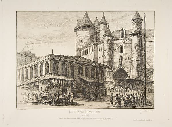 Le Grand Châtelet (Grand Châtelet, Paris circa 1780, after an earlier drawing)