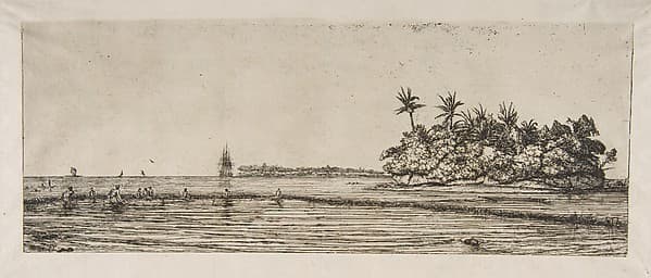 Océanie: Îlots à Uvea (Wallis): Pêche aux Palmes, 1845 (Oceania: Fishing, near islands with palms in the Uea or Wallis Group, 1845)