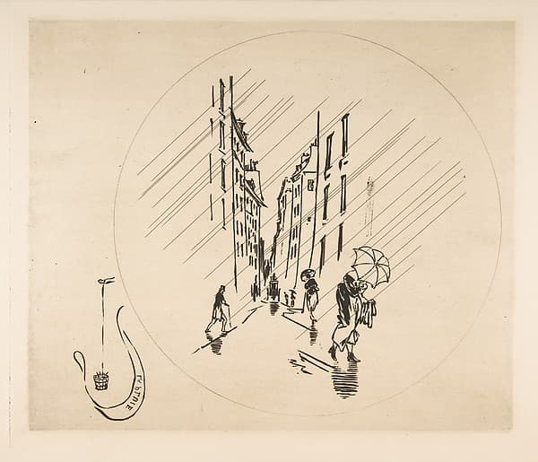 Decoration for a Plate: Rain