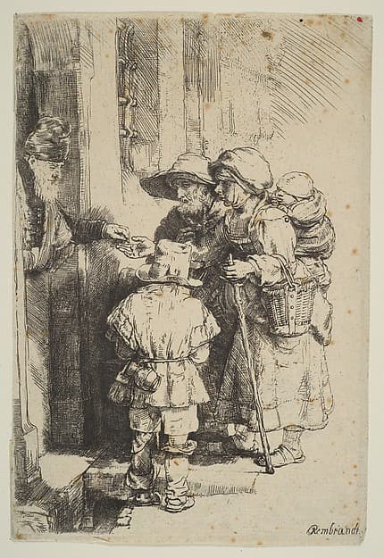 Beggars Receiving Alms at the Door of a House