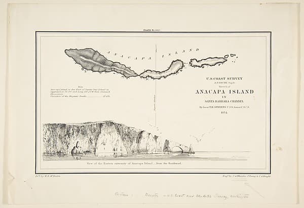 U.S. Coast Survey...Sketch of Anapaca Island in Santa Barbara Channel
