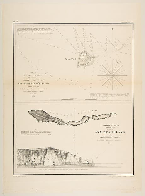 U.S. Coast Survey...Reconnaissance of Smith's or Blunt's Island, Washington / U.S. Coast Survey...Sketch of Anacapa Island in Santa Barbara Channel