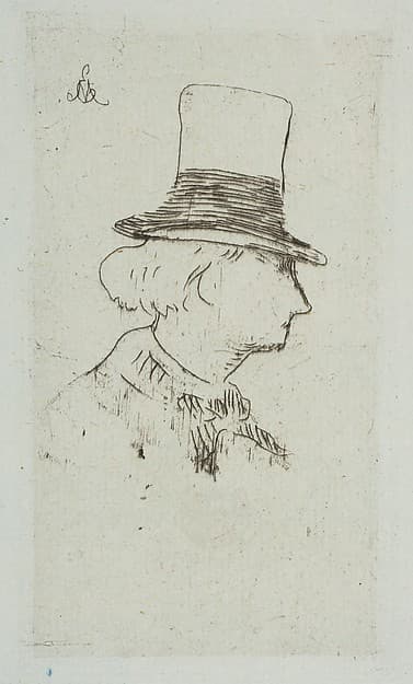 Portrait of Charles Baudelaire in Profile