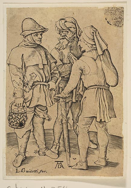 Three Peasants in Conversation (reverse copy)