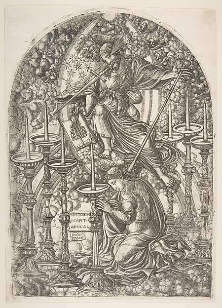 Saint John sees Seven Gold Candlesticks, from the Apocalypse