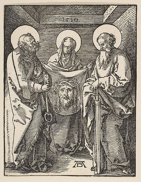Saint Veronica between Saints Peter and Paul, from "The Small Passion"