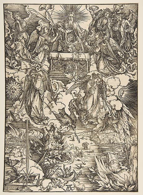 The Seven Angels with the Trumpets, from "The Apocalypse", Latin Edition