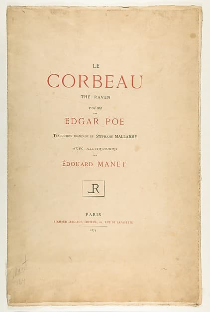 Portfolio cover and text for The Raven by Edgar Allan Poe