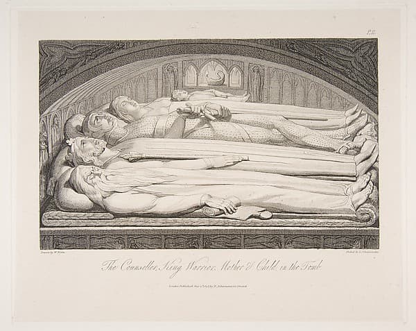 The Counsellor, King, Warrior, Mother & Child in the Tomb, from "The Grave," a Poem by Robert Blair