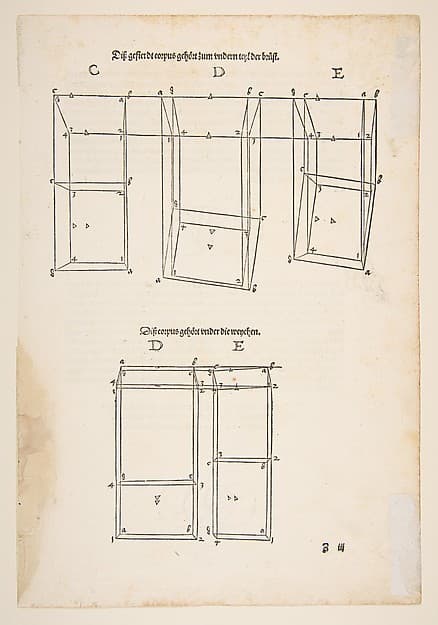 Illustration from Dürers Vier Bucher von Menslicher Proportion, Nuremberg, 1528