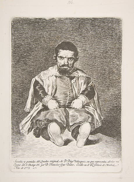 Portrait of a court dwarf known as 'El Primo' after Velázquez
