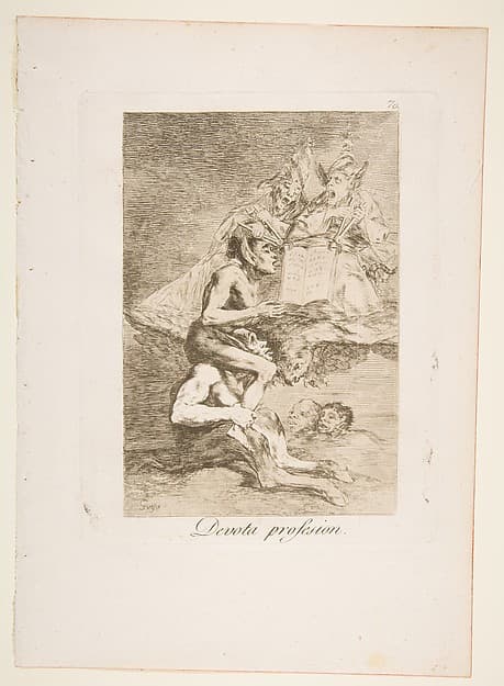 Plate 70 from "Los Caprichos": Devout Profession (Devota profesion)