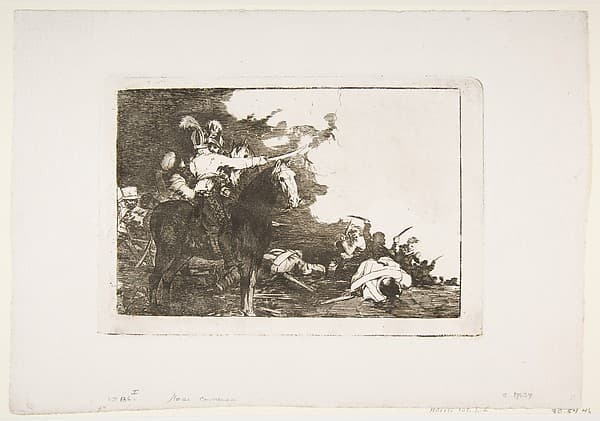 Plate 17 from 'The Disasters of War' (Los Desastres de la Guerra): 'They do not agree.' (No se convienen.)