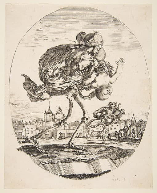 Death Carrying an Infant, from 'The five deaths' (Les cinq Morts)