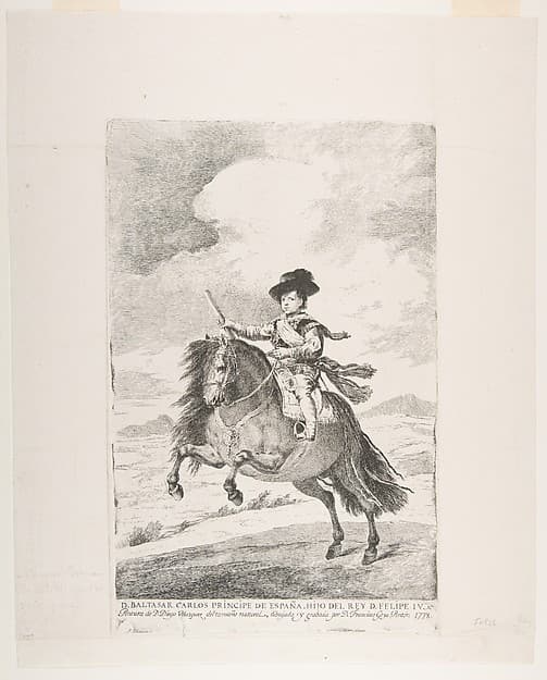 Baltasar Carlos on horseback, after Velázquez