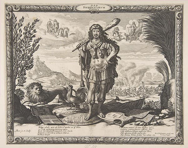 Declaration of War on Spain by Louis XIII: The King as Hercules