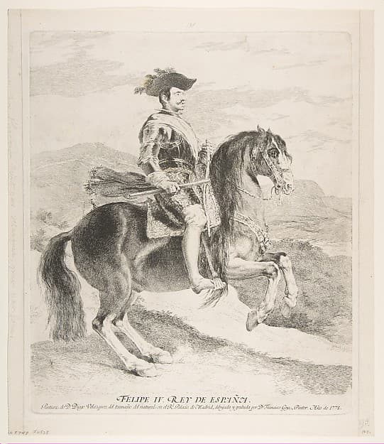 Philip IV on horseback, after Velázquez
