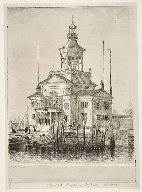 The Old Revenue Office, Whitehall, from "Scenes of Old New York"